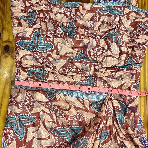 Nicole Miller Silk Blend Size 8 Cocktail 1 Shoulder Asymmetric Dress Glam Party - Picture 10 of 16